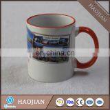 11oz Blank Sublimation Rim+handle Color Ceramic Mugs