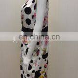 Ladies's Fashion Polyester Crepe Flower Printed Lined Slim Casual Wear Dresses thumbnail-2