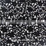 Flower Design 100% Black Silk Velvet Fabric Burnout Silk Velvet Fabric