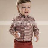 T-BSS005 Boy Cufflink Stylish Flannel French Style Shirts thumbnail-4