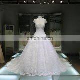2017 Chins Supplier Sweetheart Long Lace Cathedral Loyal Train Wedding Dress for Bridal thumbnail-3