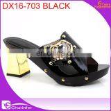 African Ladies Slipper Square Heel Ladies Shoes Wholesale Italian Ladies Hsoes thumbnail-2