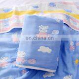 2020 Summer New Arrival Spring Autumn Used Baby Cotton Animal Print Muslin Gauze Swaddle Blanket With Double Jacquard Process thumbnail-3