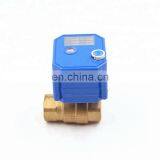 5v 3.6v 110v DN15 DN202 Way Brass Mini Electric Motorized Water Ball Solenoid Valve for Water Leakage Detector Equipment thumbnail-1