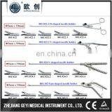 Reusable Laparoscopic Needle Holder Left Curved Right Curved Tip V Style Handle thumbnail-4