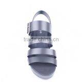 Factory Selling Womens Flat Platform Wedge Fancy Female Golden Buckle up Sandals thumbnail-3