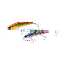 Amazon China Supplier 110mm 37g Wholesale Sinking Minnow Heavy Plastic Fishing Lure Long Cast Fishing Minnow thumbnail-2