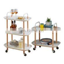 Hot Selling Functional 3-tier Storage Rack Utility Home Kitchen White Black Storage Hand Trolley Bathroom Storage Rack