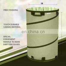 30 Gallon Canvas Garden Waste Bag Bucket Pop-up Reusable Yard Leaf Bag Holder- Trash Bag Heavy Duty Hardened Bottom thumbnail-2