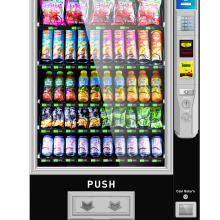 TCN ITL paper money acceptor and NRI coin manager vending machine with Nayax bank card reader