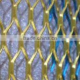 General Mesh Brass Expanded Metal Mesh-aperture: 2.5 *5mm ,Strand Width:0.5mm