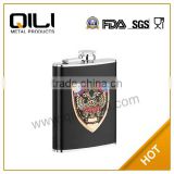 2014 Hot sale hip flask, 18/8 stainless steel new style hip flask, packaged popular hip flask