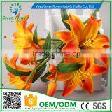2016 Wholesale 5 heads Multicolor Artificial Flowers Lily Real Touch Bouquet Wedding Bridal Home Declarative flowers
