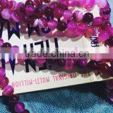 Polished Mixed Agate Natural Gemstone Striped Agate Round Beads thumbnail-1