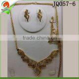 Gold Plated Earring Necklace Bracelet Set Nigerian thumbnail-5