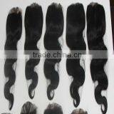 Express Brazilian Human Hair Cheap 3 Part Silk Base Bangs Lace Front Closure thumbnail-3
