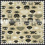 Fashion Design Skull Print Taffeta Fabric for Scarves thumbnail-1