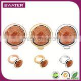 China Wholesale Gold Sandstone Leather Bracelet Charms