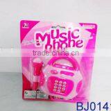 Lovely Pink Plastic Musical Toy Princess Phone Toy for Kids