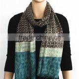 Patchwork Printed Wool Scarf thumbnail-1