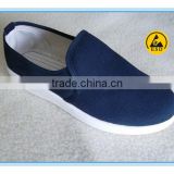 JR-0067 dark blue canvas upper PVC outsole anti-static work shoes