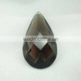 Natural Smoky Quartz Faceted Water Drop Pendent thumbnail-1