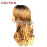 2016 New Arrival Large Stock Ombre Afro Full Lace Wig Human Hair Wig thumbnail-4