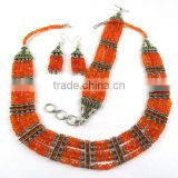 Charming Natural Carnelian 925 Sterling Silver Jewellry Set_All Over World Shipping_Gift Silver Jewellry
