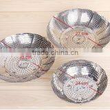 New Chinese Stainless Steel Steamer Dish Fruit Tray Folding Egg Dishes Steamer Tray Kitchen Basket thumbnail-2