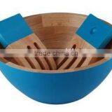 Bamboo Salad Bowl Set With 2 Pcs Fork