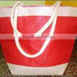 Red Reusable Upmarket Jute Shopper thumbnail-1