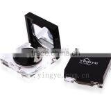Acrylic Glass Small Capacity Custom Black Square Recyclable Compact Powder Case With Mirror thumbnail-1