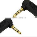 3.5mm Stereo Jack Socket to 3.5mm Stereo Male Right Angle Plug Gold Top Quality