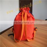 fashion Double fabric canvas Drawstring Backpack with two locks and China knots