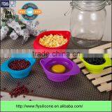 Promotional Gift Wholesale Food Grade Silicone Cute Measuring Cups Set
