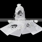 White Virgin Hair Bag with Drawstring, Packaging Bag, Drawstring Bags