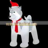 Lighting Inflatable Husky With Hat for Christmas Decoration thumbnail-1
