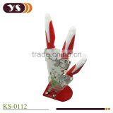 3pcs Non-stick Coating Patterned Knife Set With Knife Holder thumbnail-3