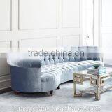 Modern Cheap Velvet Fabric Handcrafted Tufted Sofa Chesterfield Sofa for Sale thumbnail-1