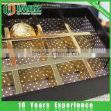 Custom design cardboard paper chocolate box with tray insert