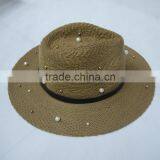 Lady Acrylic Hat With Pearls and Belt thumbnail-4