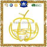 Yellow Iron Wire Pumpkin Candle Holder,metal Candle Lantern thumbnail-1