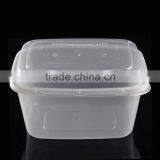 Square Food Container 2000 ml PP Food Box With Convex Cover