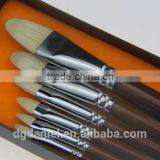 6pcs/pack New Artist Transparent Handle Paint Brush Set Artist Nylon Oil Painting Brushes Art thumbnail-2