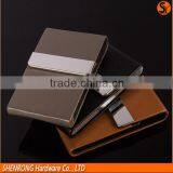 Exhibition Vertical Colorful PU and Stainless Steel Card Holder Business With High Quality and Cheap Price