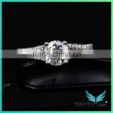 Engagement Rings Moissanite Rings With 6.5mm EF Loose Gemstone, Online Jewellery Wholesale Synthetic Diamond Rings thumbnail-4