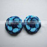 Blue Sequin Flower Fake Decoration Flower Sequin S018 thumbnail-1