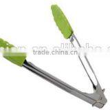 Durable Promotional BBQ Kitchen Gadget Silicone Gripper Tongs Green Nylon+stainless Steel Tongs thumbnail-4