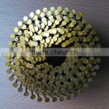 yellow coated coil nails(made in china)