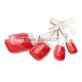 Red Ceramic Mason Jar Measuring Spoons thumbnail-1